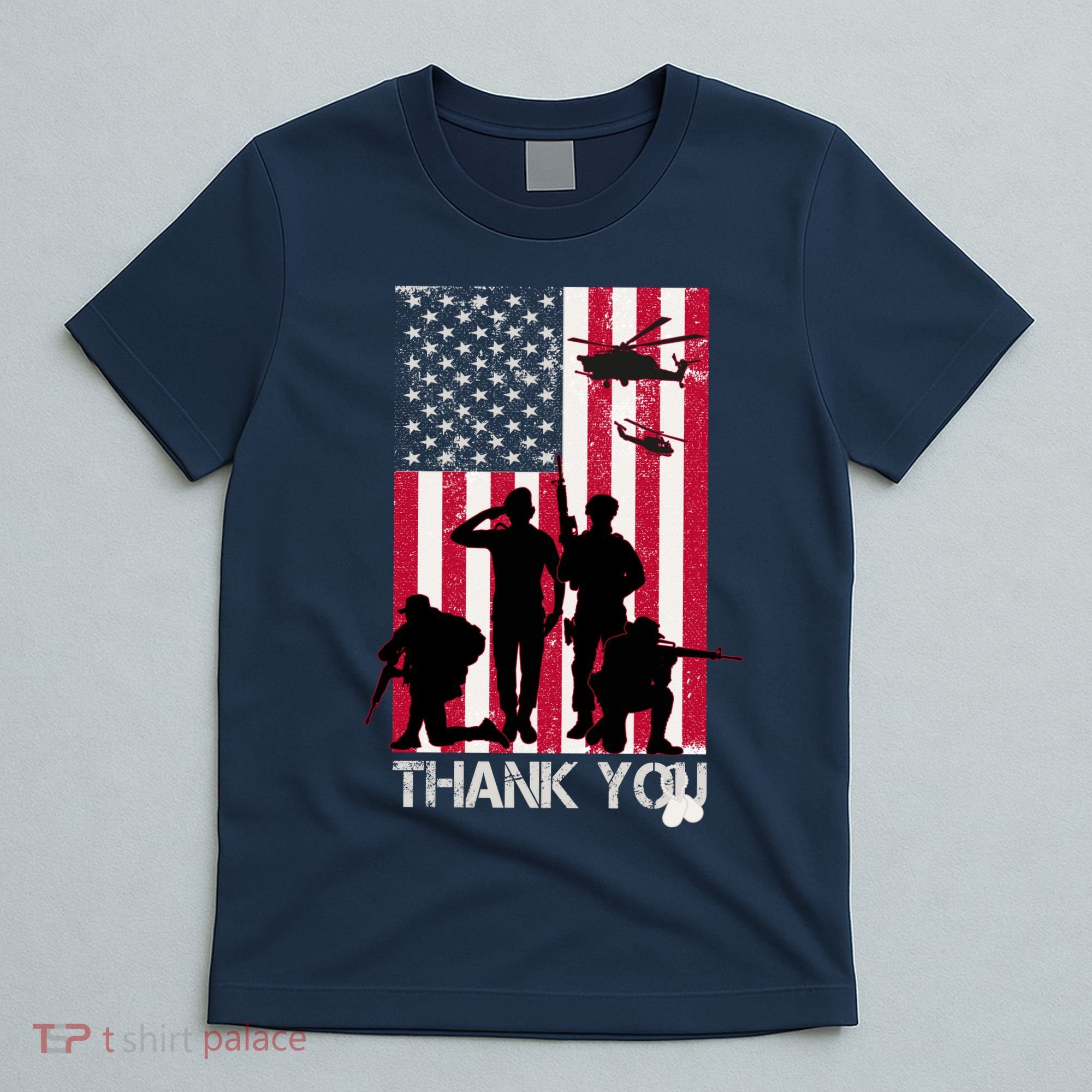 Thank You Memorial Day Soldiers USA Flag T-Shirt