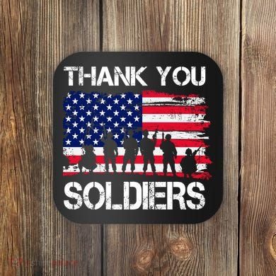 Thank You Soldiers Coaster