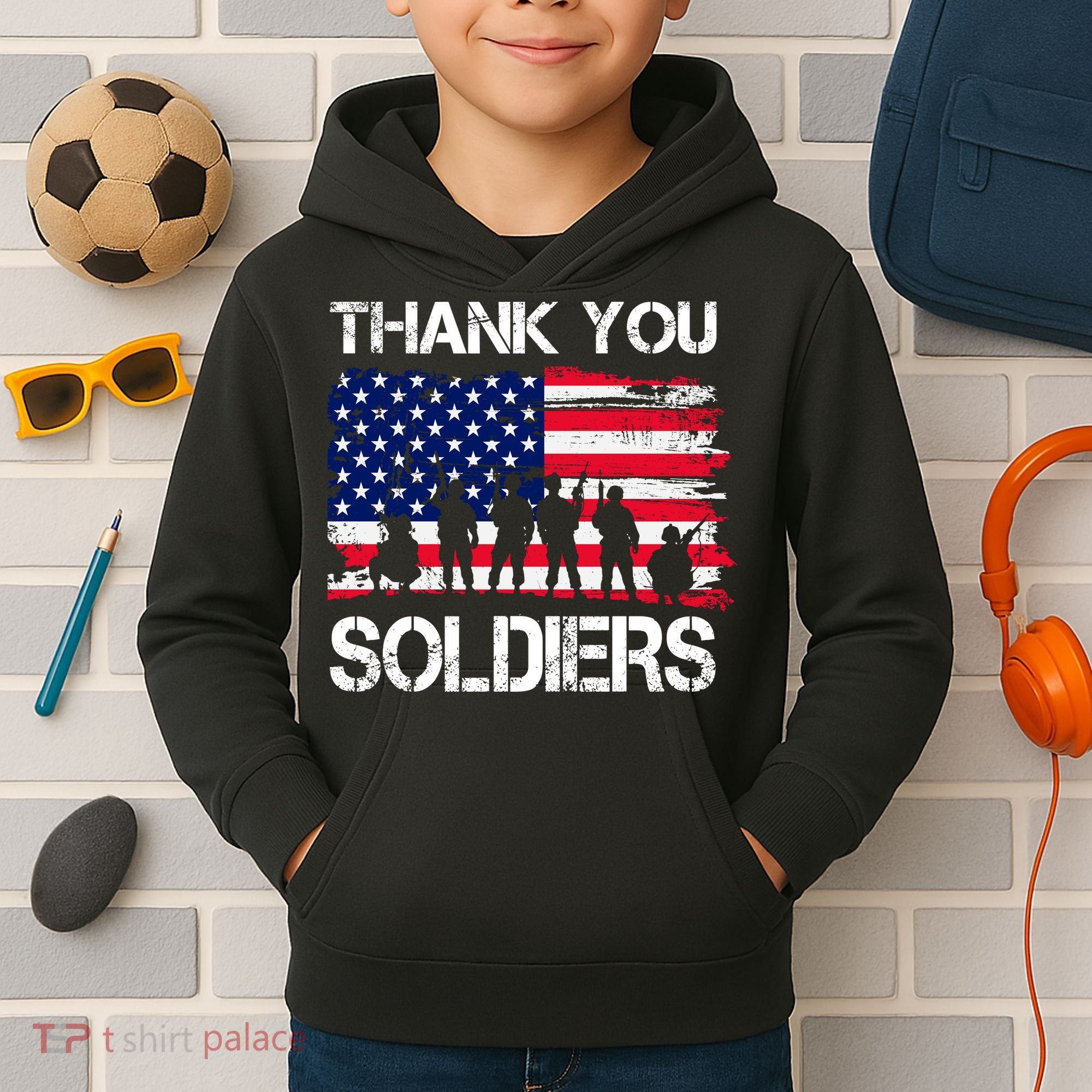 Thank You Soldiers Kids Hoodie