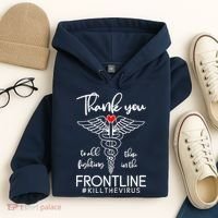 Thank You To All Those Fighting In The Frontline Hoodie thumb 4