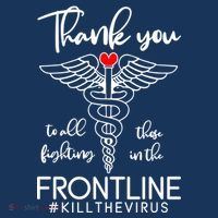 Thank You To All Those Fighting In The Frontline Long Sleeve Shirt thumb 2