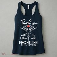 Thank You To All Those Fighting In The Frontline Women's Tank Top thumb 3