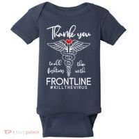 Thank You To All Those Fighting In The Frontline Baby Bodysuit thumb 0
