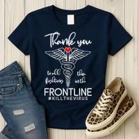 Thank You To All Those Fighting In The Frontline Women's T-Shirt thumb 3