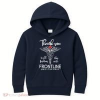 Thank You To All Those Fighting In The Frontline Kids Hoodie thumb 0