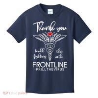 Thank You To All Those Fighting In The Frontline Kids T-Shirt thumb 0