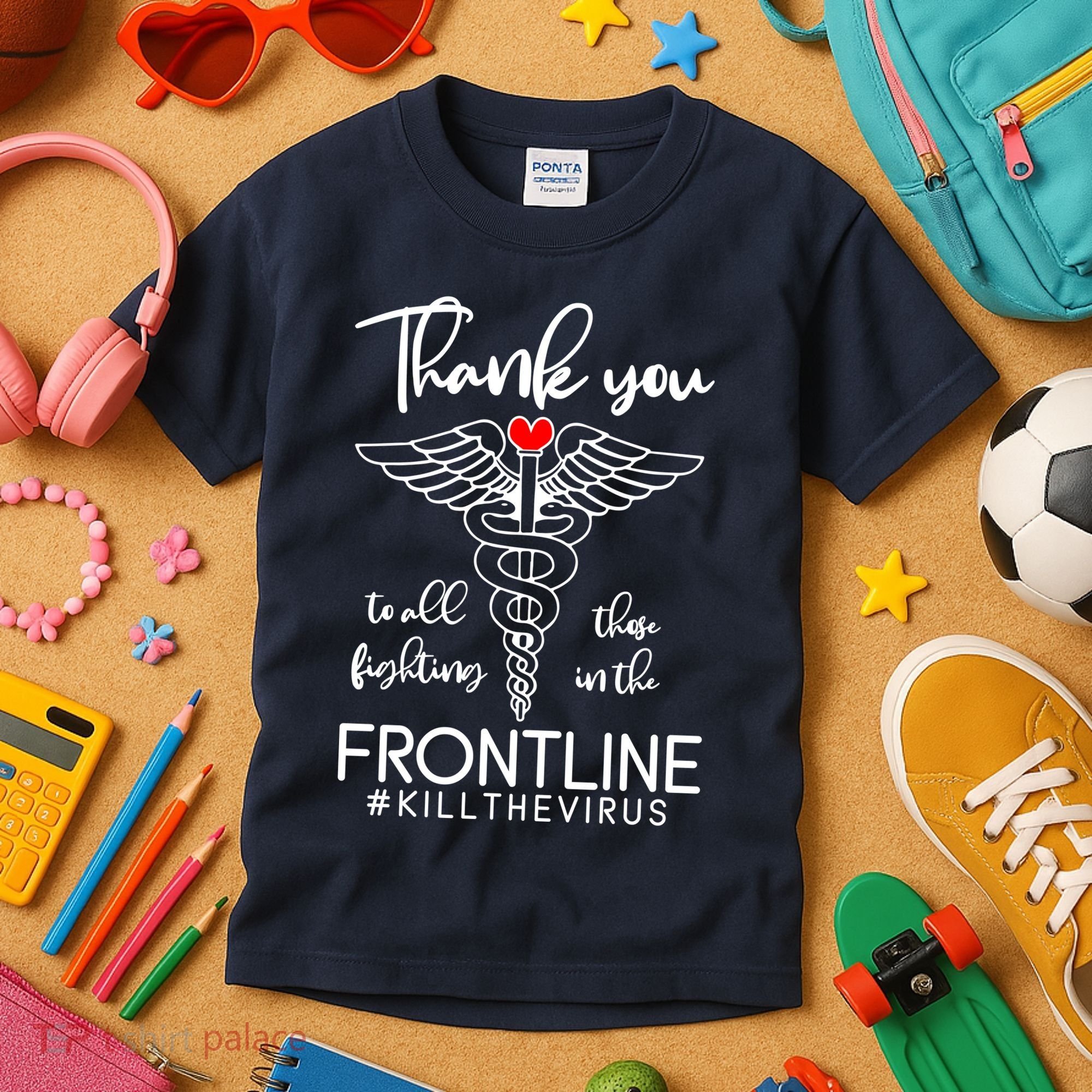Thank You To All Those Fighting In The Frontline Kids T-Shirt