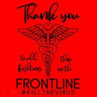 Thank You To All Those Fighting In The Frontline Santa Hat thumb 1