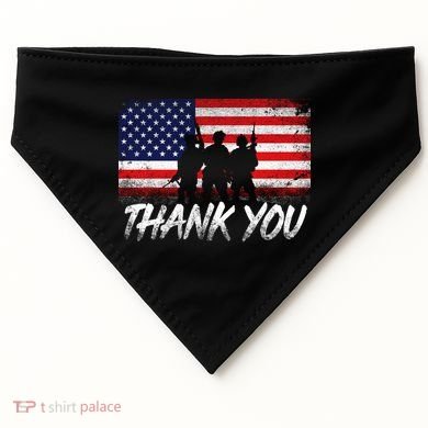 Thank You USA Troops USA-Made Doggie Bandana