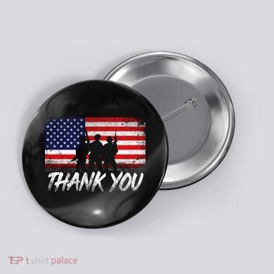 Thank You USA Troops Button