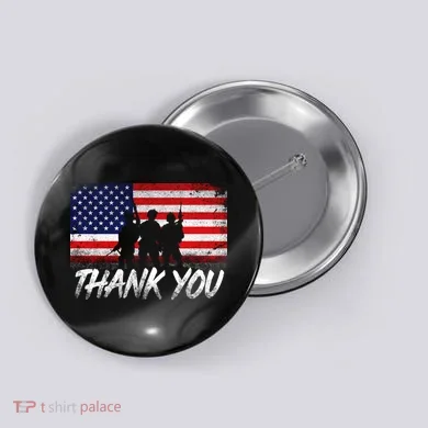 Thank You USA Troops Button