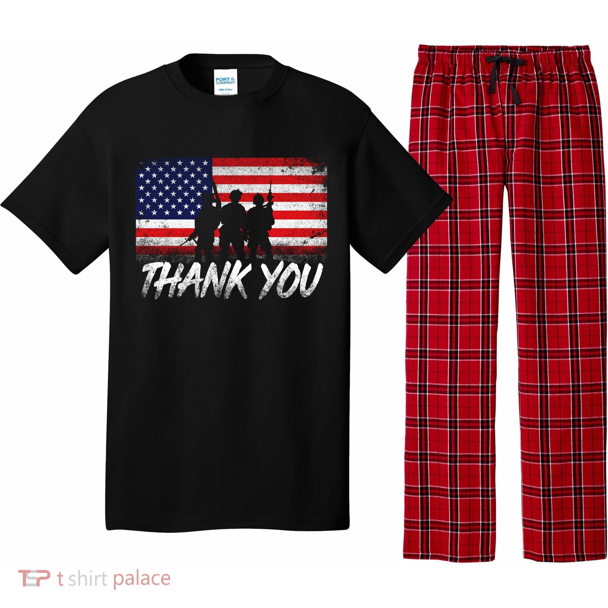 Thank You USA Troops Pajama Set