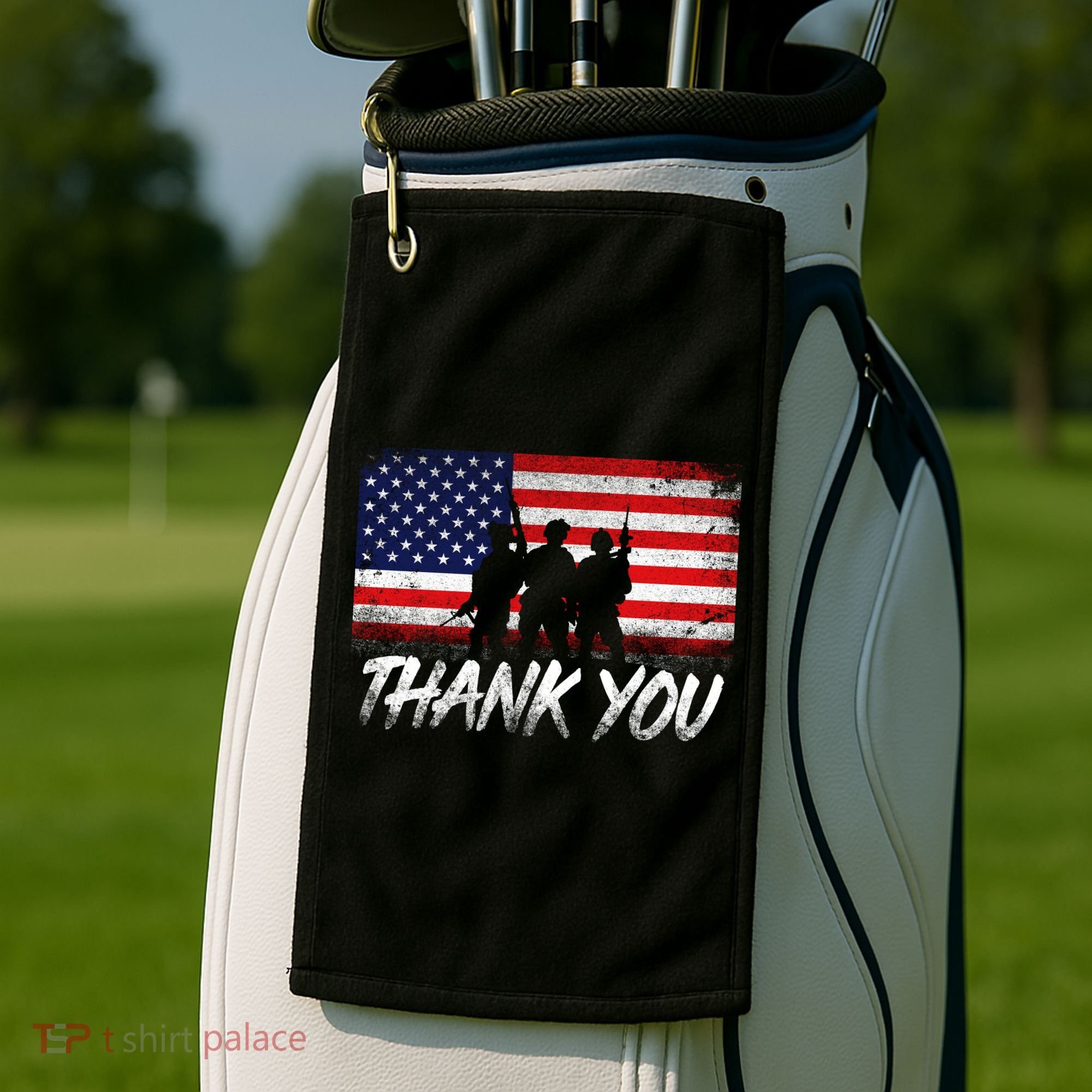 Thank You USA Troops Golf Towel