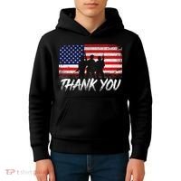 Thank You USA Troops Kids Hoodie thumb 4