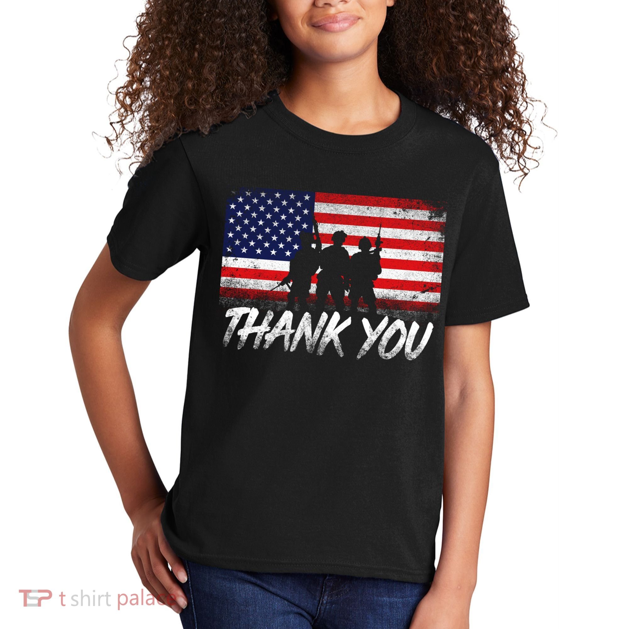 Thank You USA Troops Kids T-Shirt