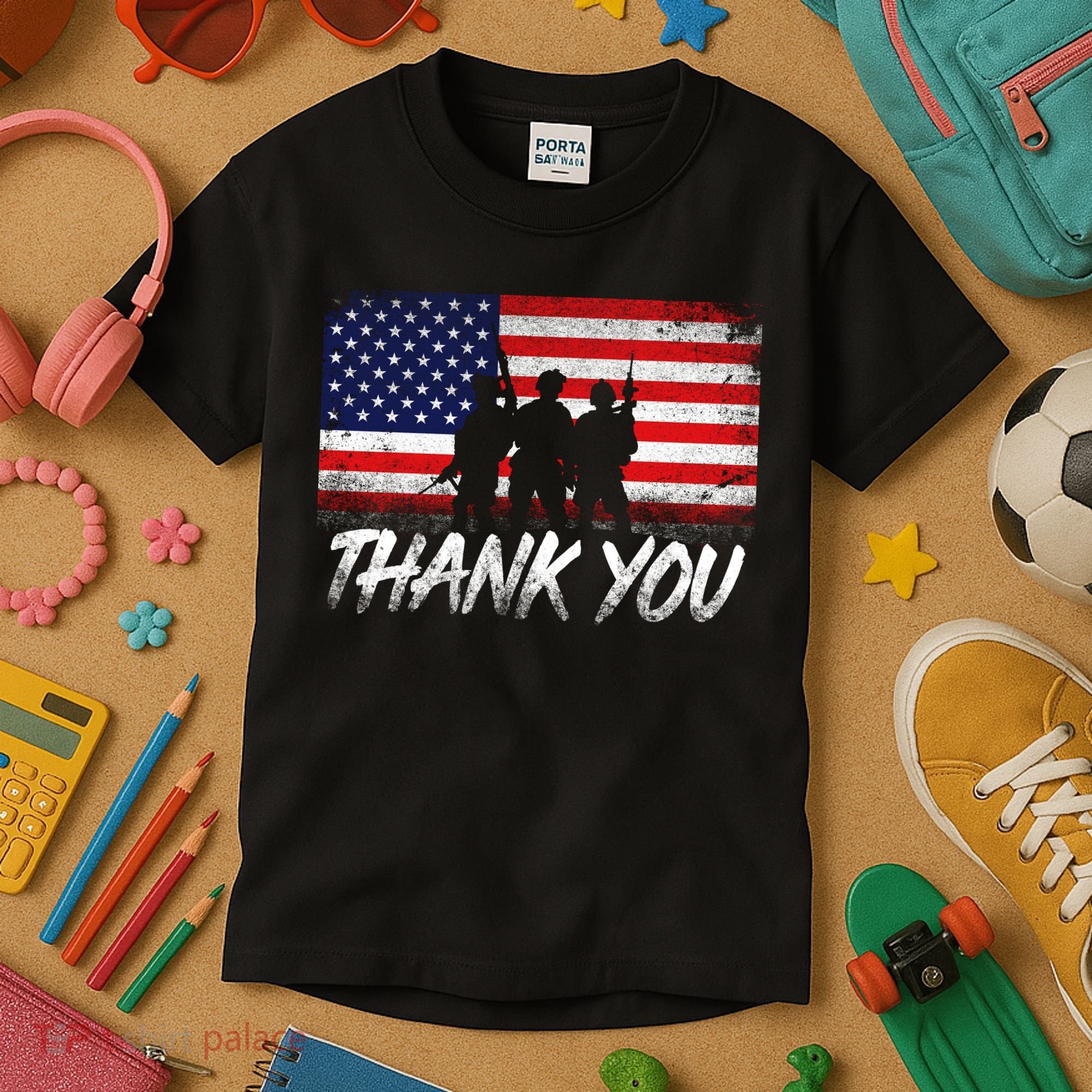 Thank You USA Troops Kids T-Shirt