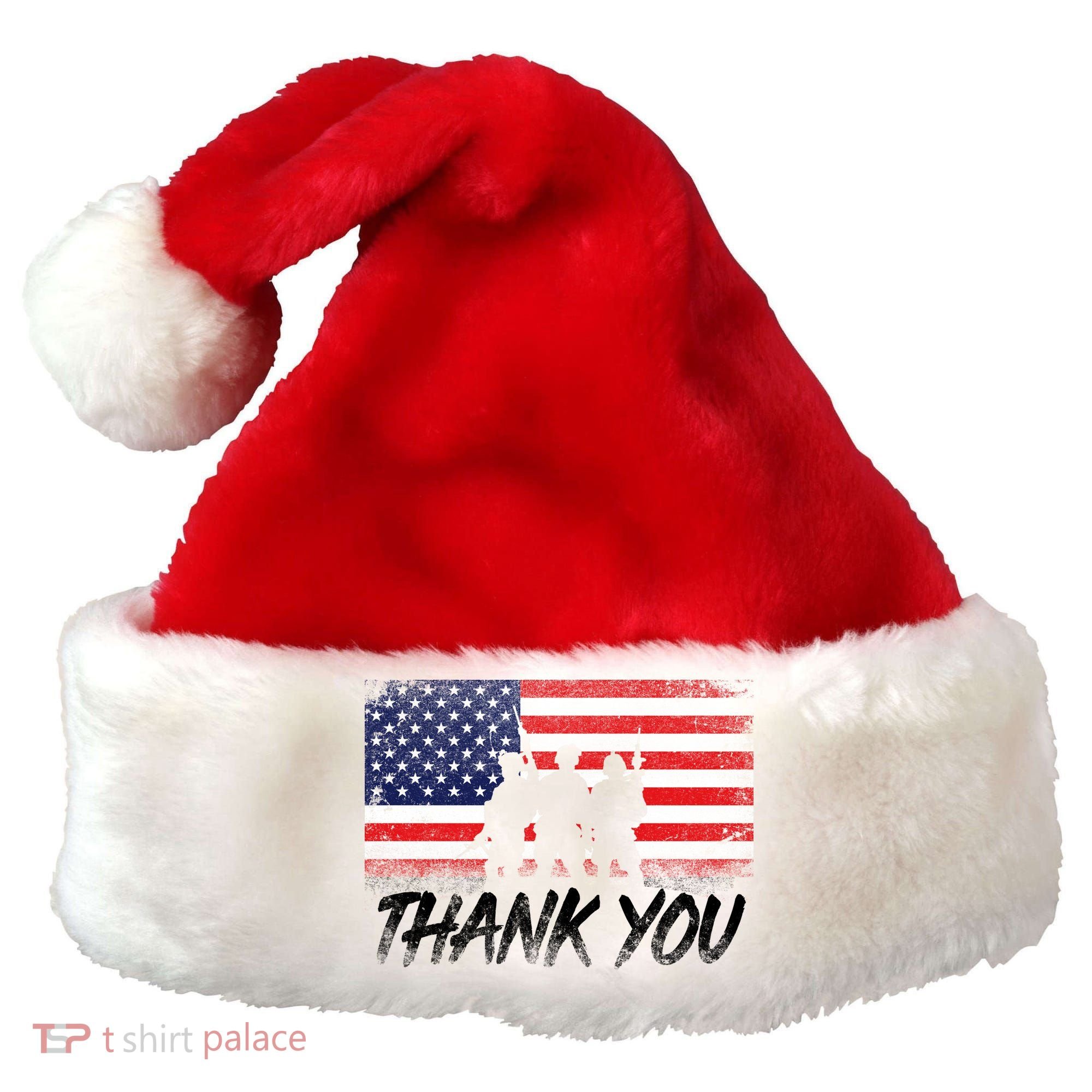 Thank You USA Troops Santa Hat