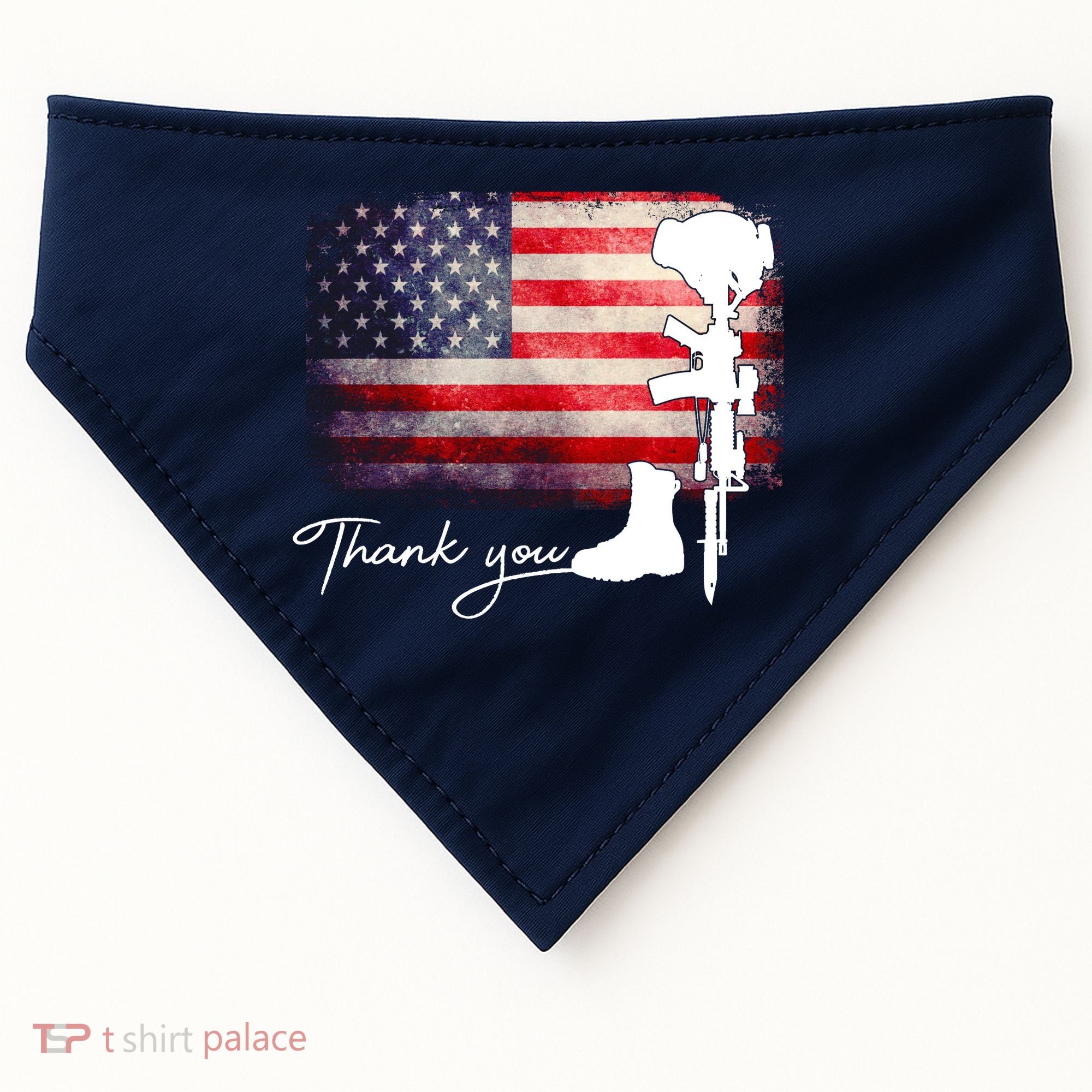 Thank You Veterans Memorial Day USA-Made Doggie Bandana