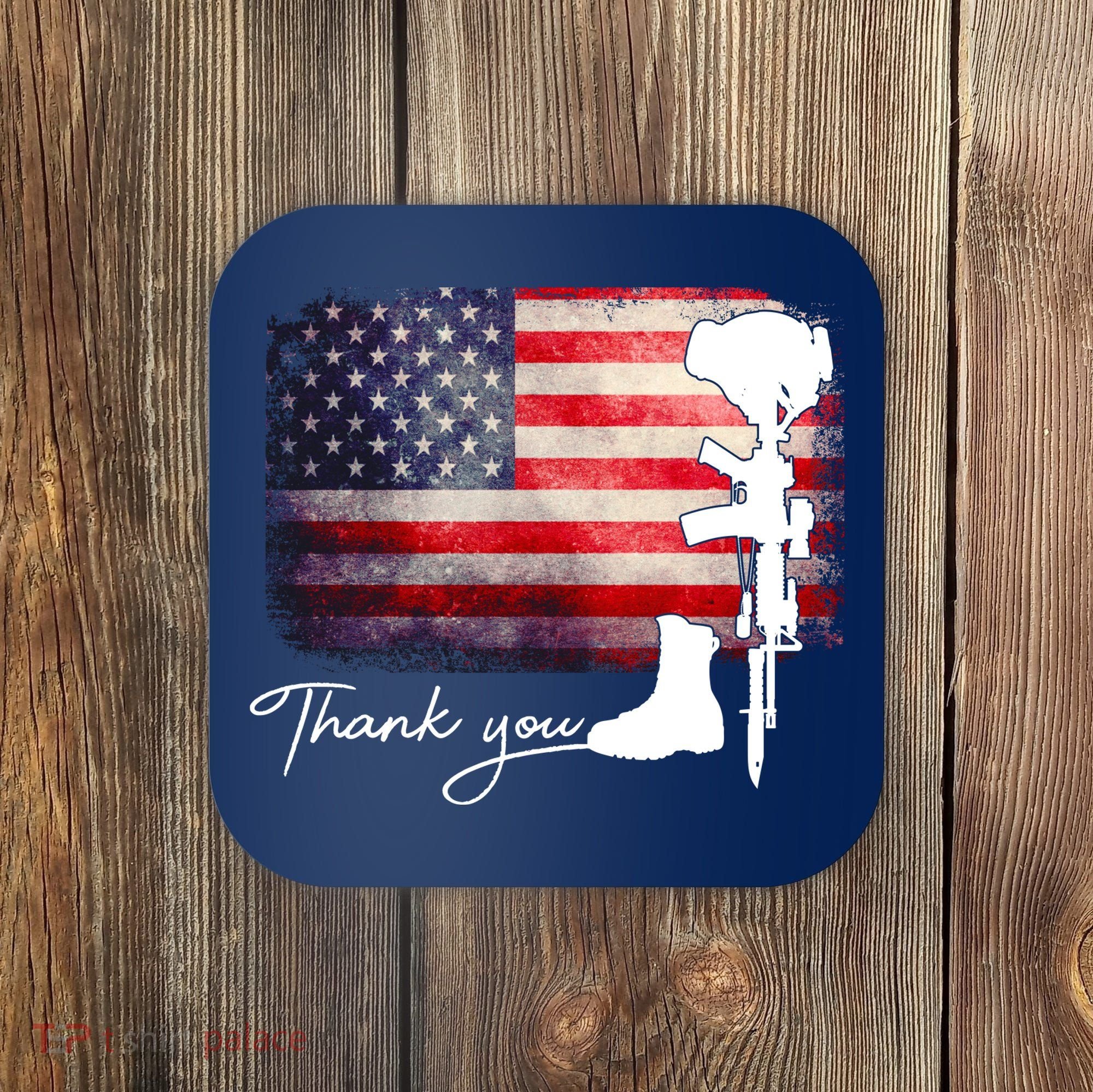 Thank You Veterans Memorial Day Coaster