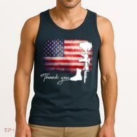 Thank You Veterans Memorial Day Tank Top thumb 3