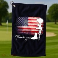 Thank You Veterans Memorial Day Golf Towel thumb 1