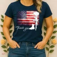 Thank You Veterans Memorial Day Women's T-Shirt thumb 2