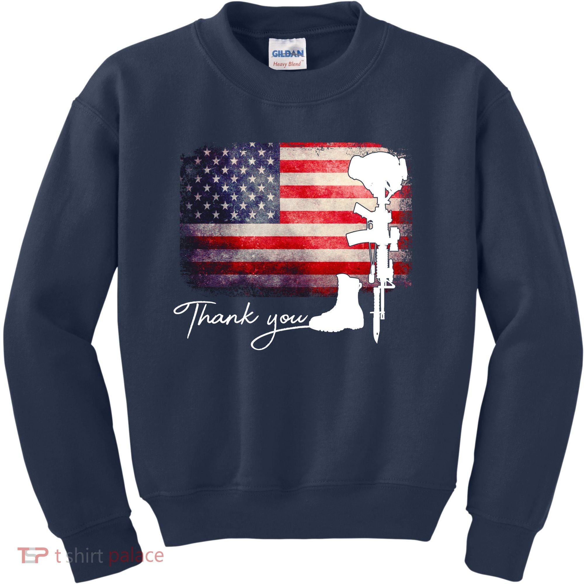 Thank You Veterans Memorial Day Kids Sweatshirt