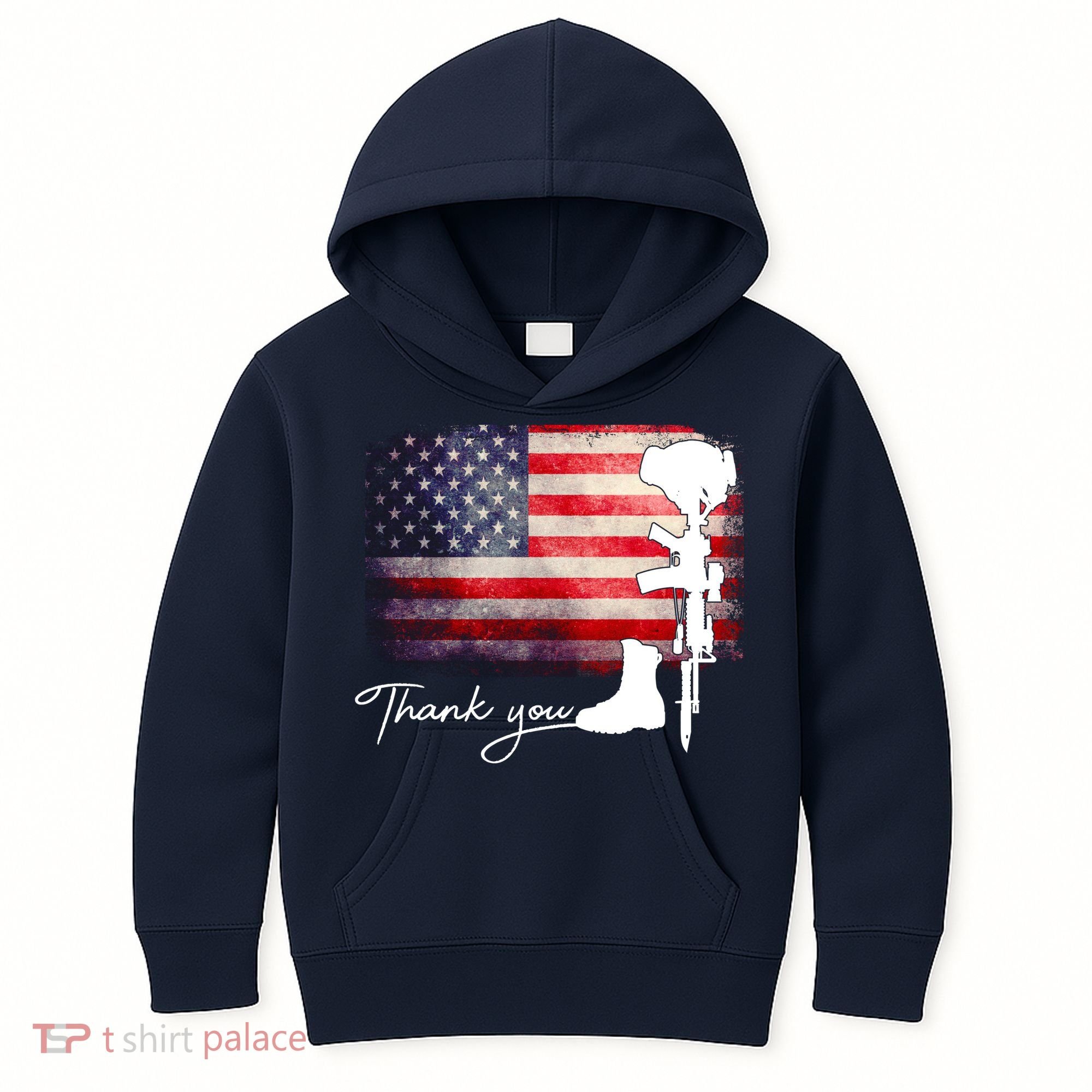 Thank You Veterans Memorial Day Kids Hoodie