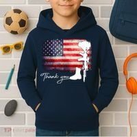 Thank You Veterans Memorial Day Kids Hoodie thumb 2