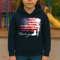 Thank You Veterans Memorial Day Kids Hoodie thumb 3