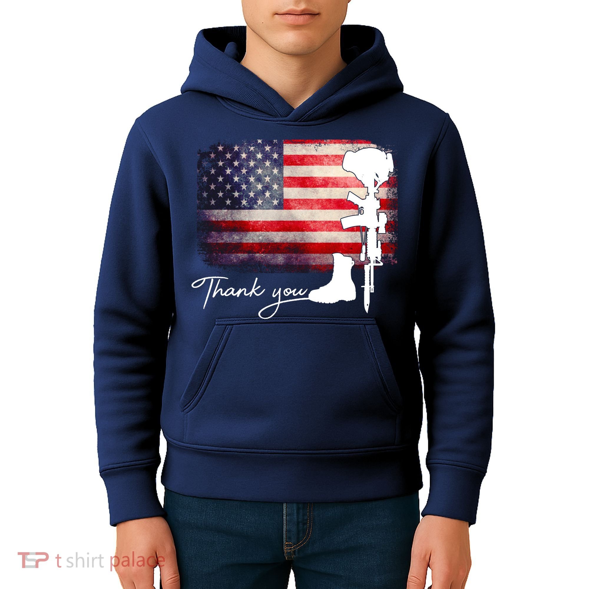 Thank You Veterans Memorial Day Kids Hoodie