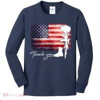 Thank You Veterans Memorial Day Kids Long Sleeve Shirt thumb 0