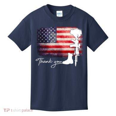 Thank You Veterans Memorial Day Kids T-Shirt