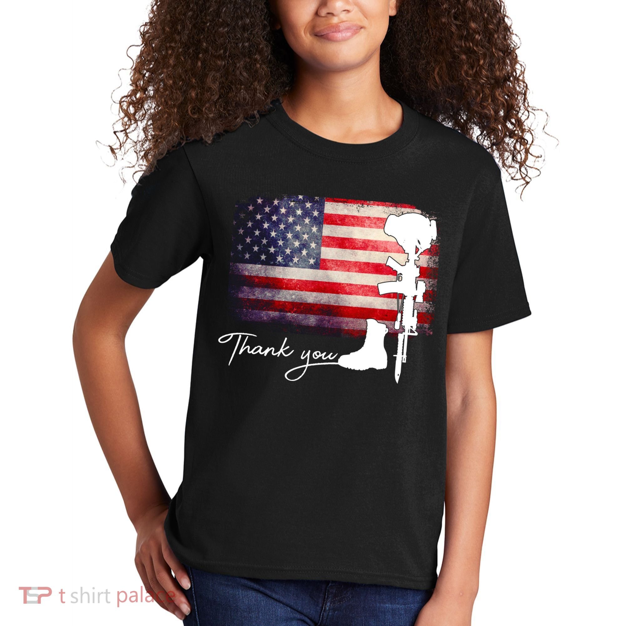 Thank You Veterans Memorial Day Kids T-Shirt