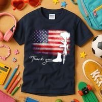 Thank You Veterans Memorial Day Kids T-Shirt thumb 3