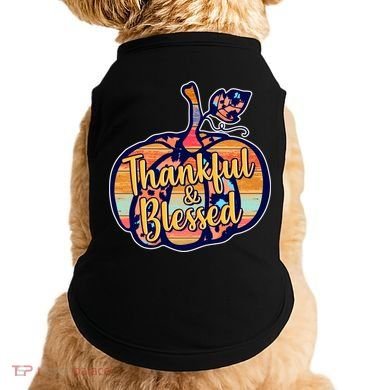 Thankful & Blessed Fashion Pumpkin Doggie Tank