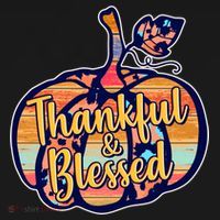 Thankful & Blessed Fashion Pumpkin Button thumb 1