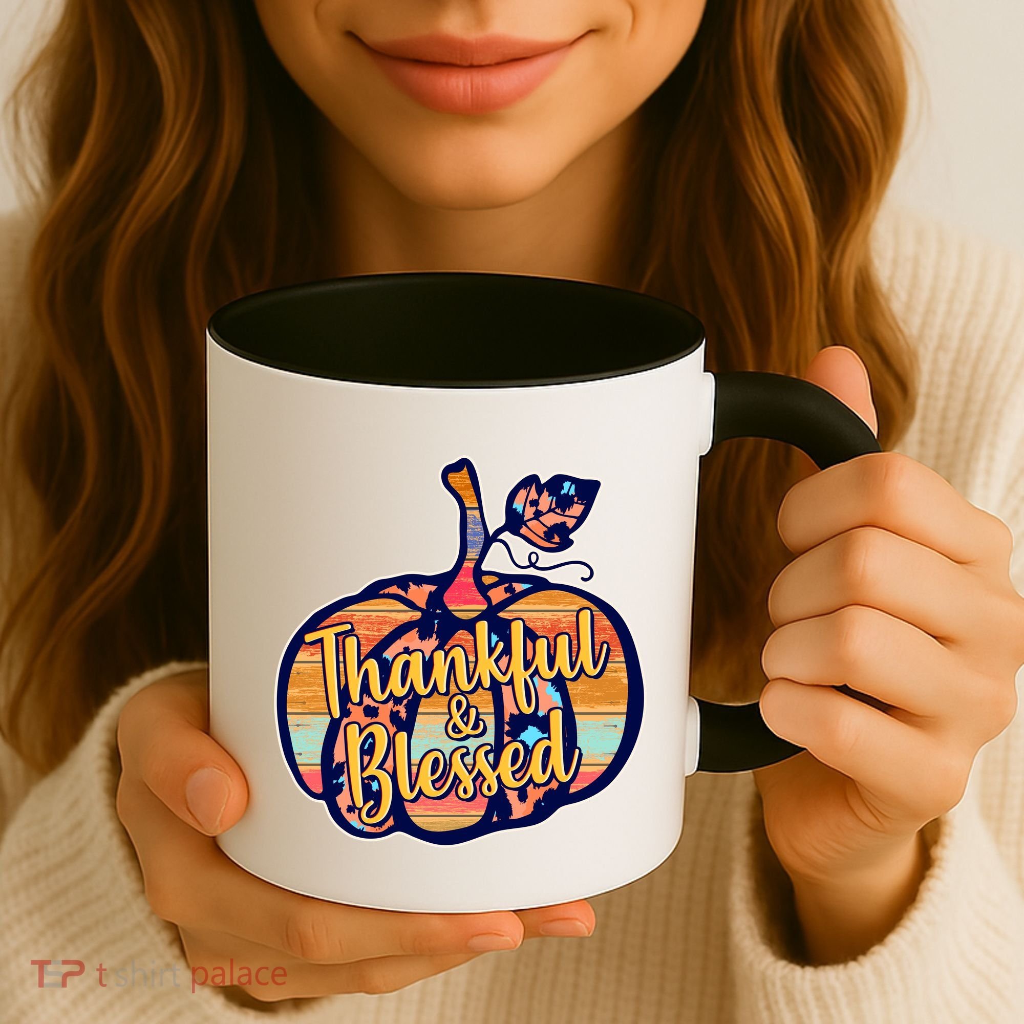 Thankful & Blessed Fashion Pumpkin Coffee Mug