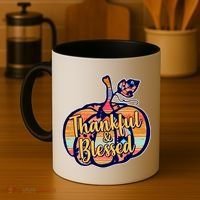 Thankful & Blessed Fashion Pumpkin Coffee Mug thumb 4