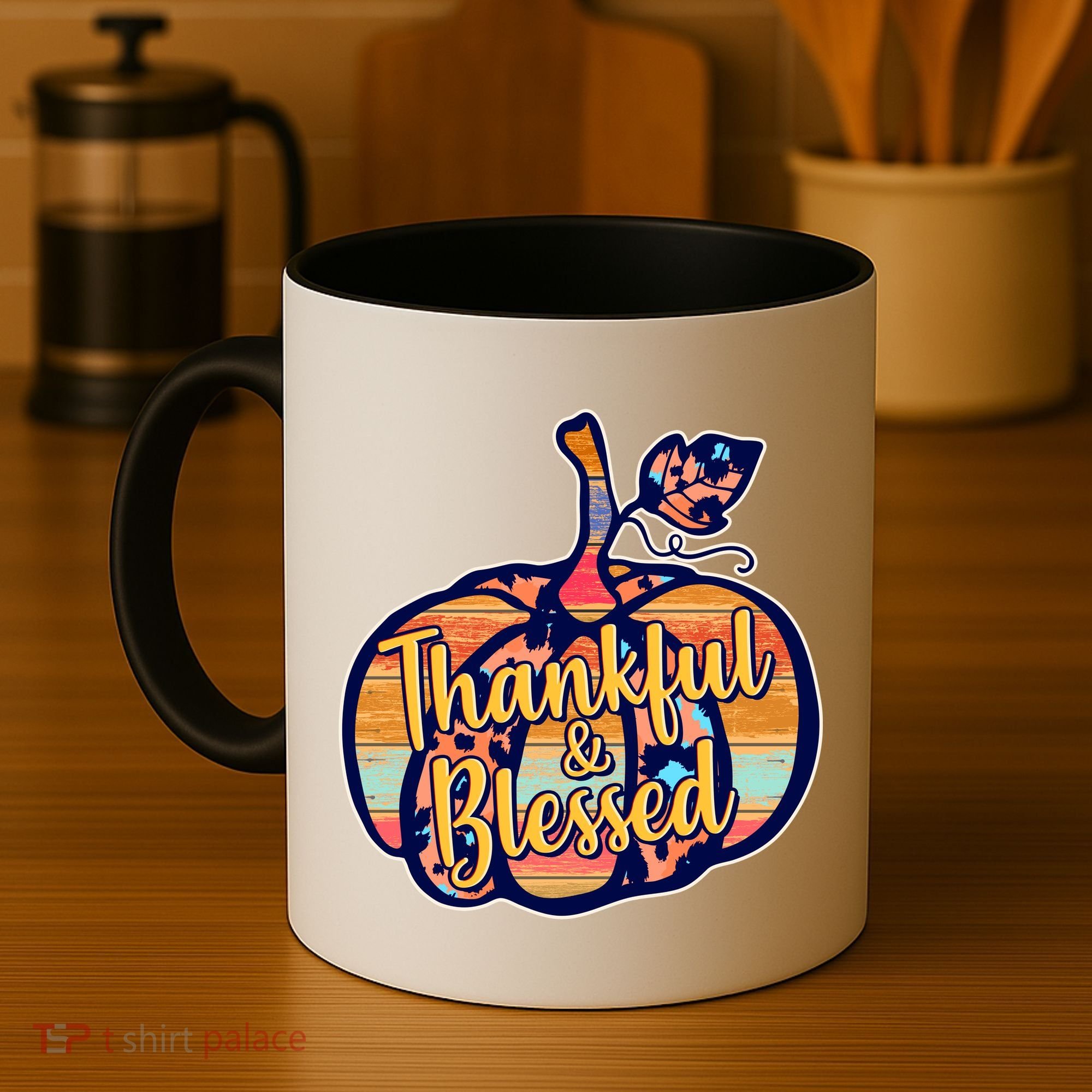 Thankful & Blessed Fashion Pumpkin Coffee Mug