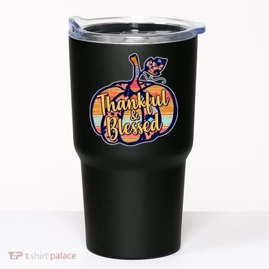Thankful & Blessed Fashion Pumpkin Tumbler