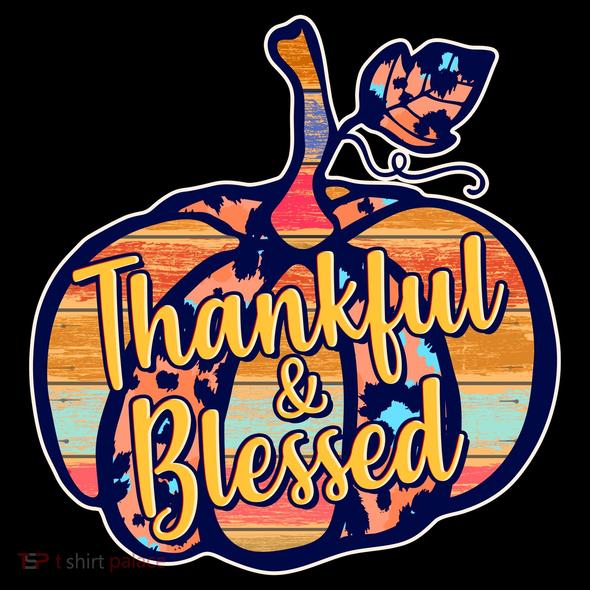 Thankful & Blessed Fashion Pumpkin Ornament