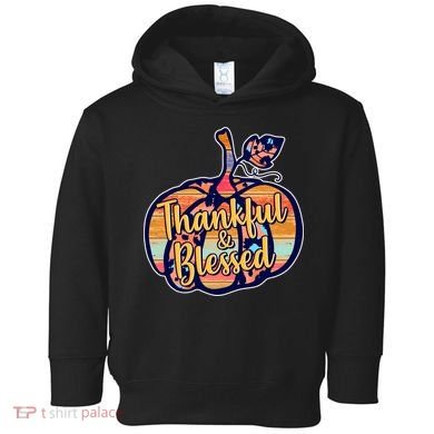 Thankful & Blessed Fashion Pumpkin Toddler Hoodie