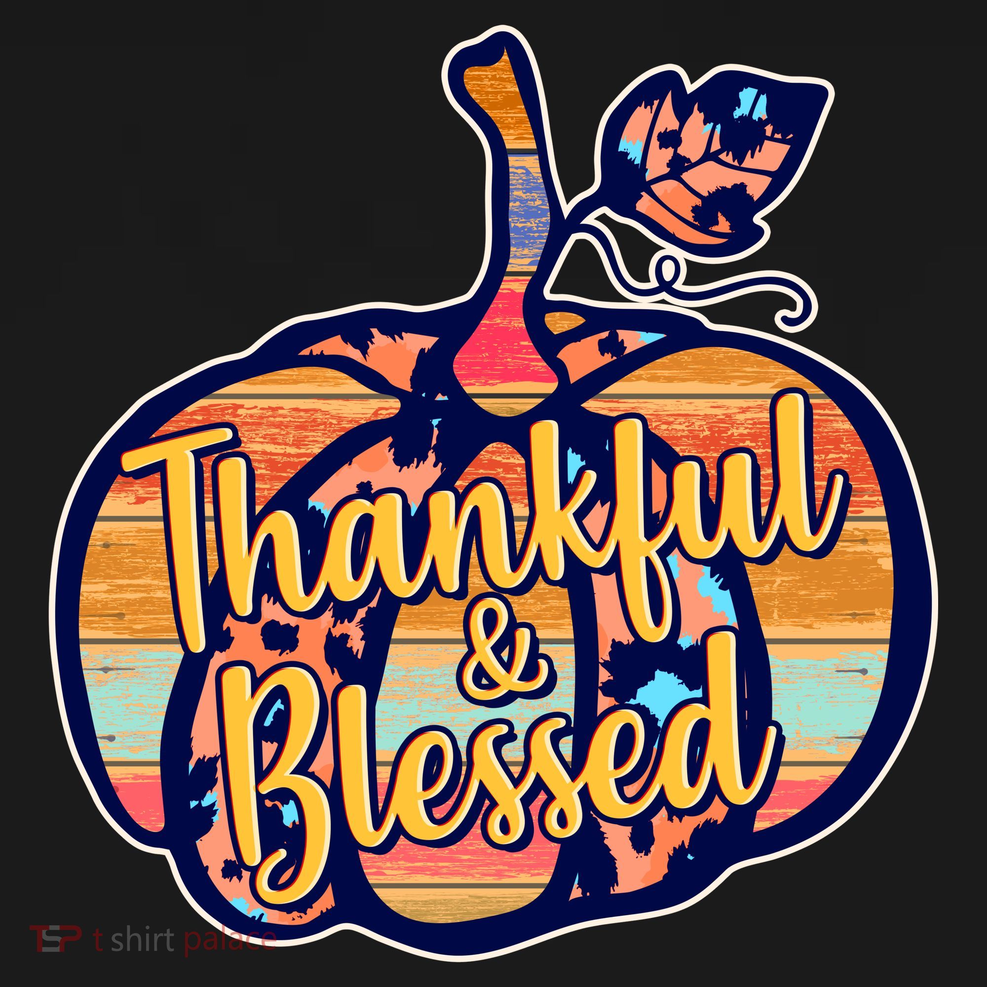 Thankful & Blessed Fashion Pumpkin Toddler Hoodie