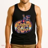 Thankful & Blessed Fashion Pumpkin Tank Top thumb 3