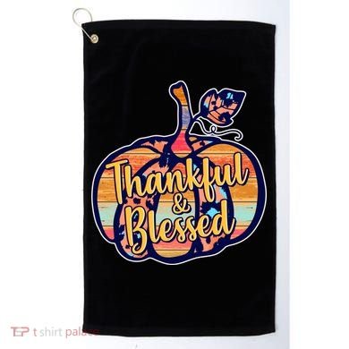 Thankful & Blessed Fashion Pumpkin Golf Towel