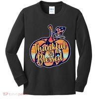 Thankful & Blessed Fashion Pumpkin Kids Long Sleeve Shirt thumb 0