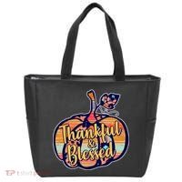 Thankful & Blessed Fashion Pumpkin Tote Bag thumb 0