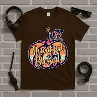 Thankful & Blessed Fashion Pumpkin T-Shirt thumb 5