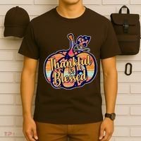 Thankful & Blessed Fashion Pumpkin T-Shirt thumb 6